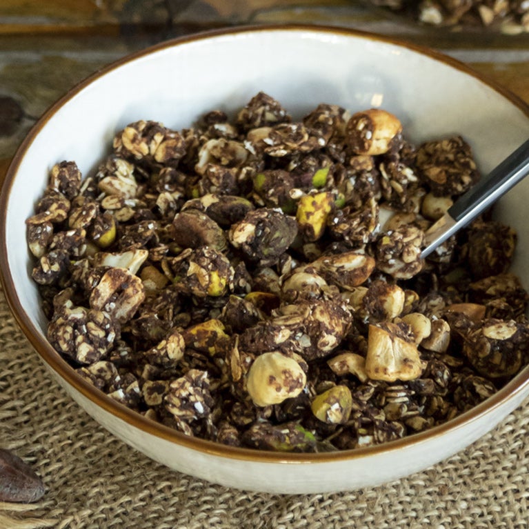 Receta Granola con Cacao Nesquik Mobile Receta Granola con Cacao Nesquik Mobile