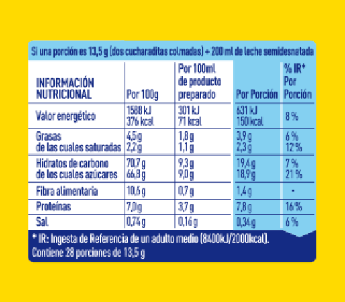 NQ_EXTRACHOC-390g_NUTRI.png Nesquik ExtraChoco Cacao Soluble Instantáneo NUTRI