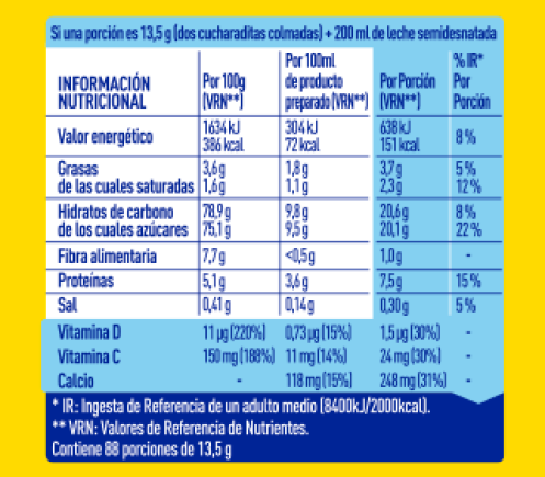 Batido de chocolate soluble Nesquik® Bolsa NUTRI