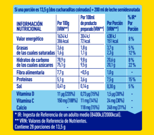 Batido de chocolate soluble Nesquik® Bote NUTRI