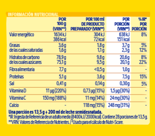 NESQUIK® ORIGINAL LATA CACAO SOLUBLE INSTANTÁNEO NUTRI