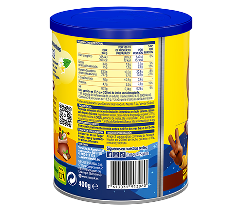 Nesquik Noche parte trasera