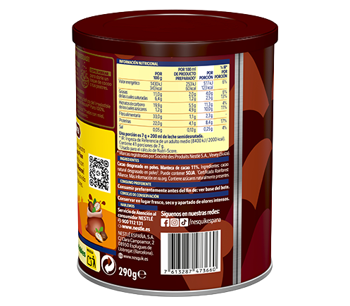 Nesquik Puro 100% Cacao Natural lateral