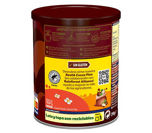 Nesquik Puro 100% Cacao Natural trasero