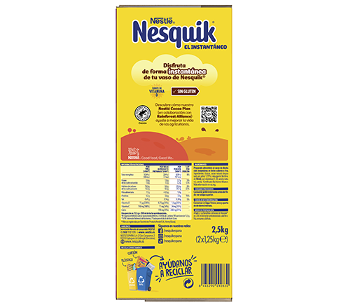 ESTUCHE CACAO Información nutricional